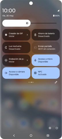 Pulsa el icono de modo de ahorro de energía para activar o desactivar la función. Pulsa el icono de modo de ahorro de energía para activar o desactivar la función.