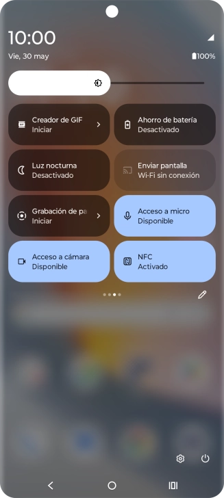 Pulsa el icono de modo de ahorro de energía para activar o desactivar la función. Pulsa el icono de modo de ahorro de energía para activar o desactivar la función.