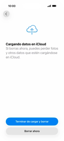 Pulsa Borrar ahora.