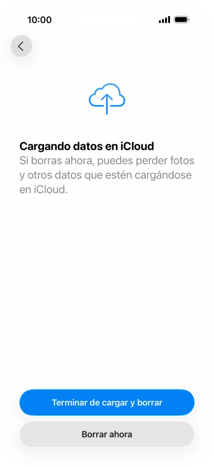 Pulsa Borrar ahora.