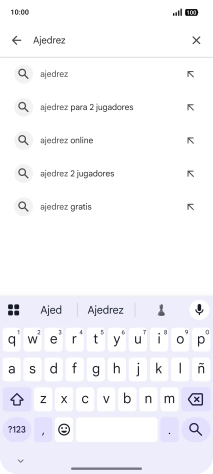 Introduce el nombre del tema o de la app y pulsa el icono de búsqueda. Introduce el nombre del tema o de la app y pulsa el icono de búsqueda.