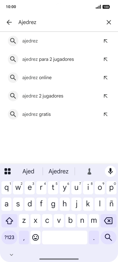 Introduce el nombre del tema o de la app y pulsa el icono de búsqueda. Introduce el nombre del tema o de la app y pulsa el icono de búsqueda.