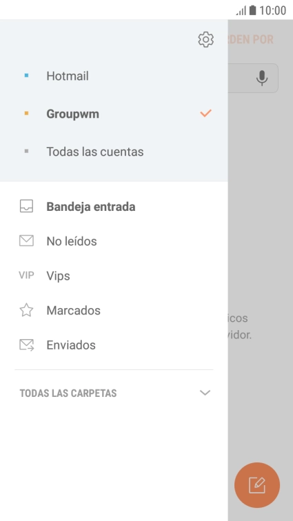 Pulsa el icono de ajustes.