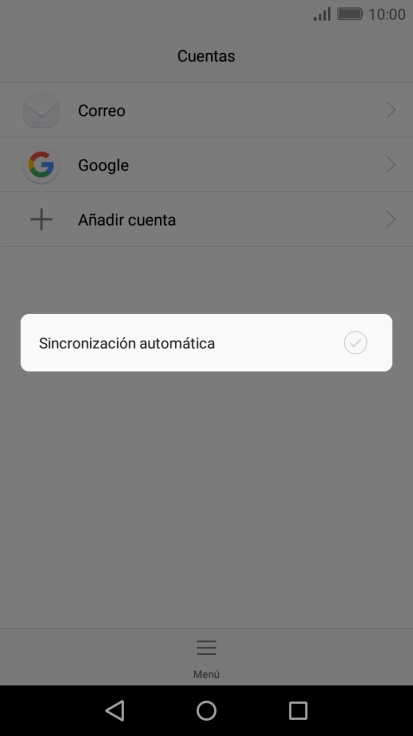 Pulsa Sincronización automática.