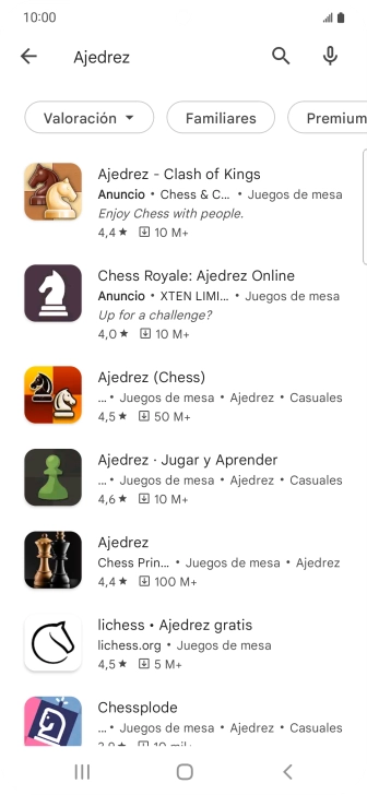 Pulsa la app deseada. Pulsa la app deseada.