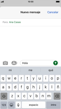 Pulsa el icono de enviar. Pulsa el icono de enviar.