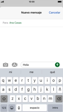Pulsa el icono de enviar. Pulsa el icono de enviar.