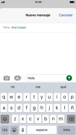 Pulsa el icono de enviar. Pulsa el icono de enviar.