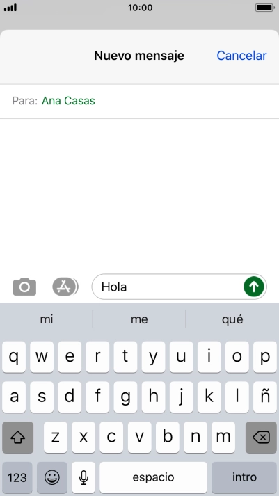 Pulsa el icono de enviar. Pulsa el icono de enviar.