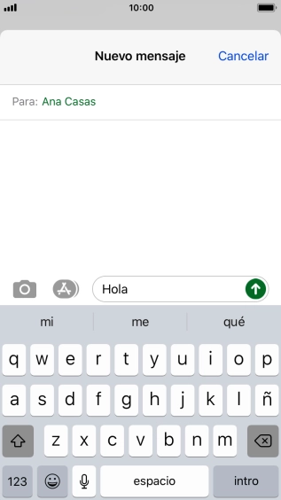 Pulsa el icono de enviar. Pulsa el icono de enviar.