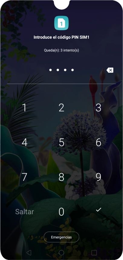 Si lo solicita el teléfono, introduce el código PIN y pulsa el icono de aceptar. Si lo solicita el teléfono, introduce el código PIN y pulsa el icono de aceptar.