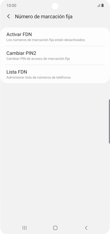 Pulsa Activar FDN. Pulsa Activar FDN.
