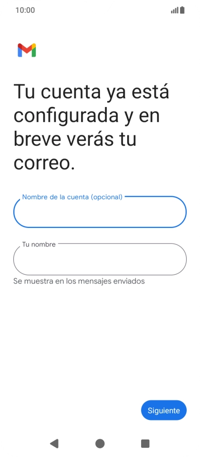 Pulsa Tu nombre e introduce el nombre del remitente. Pulsa Tu nombre e introduce el nombre del remitente.