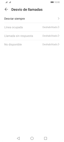 Pulsa el tipo de desvío deseado. Pulsa el tipo de desvío deseado.