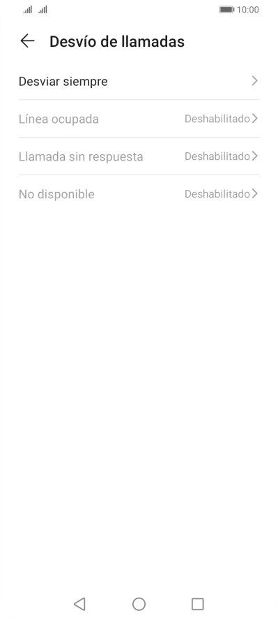 Pulsa el tipo de desvío deseado. Pulsa el tipo de desvío deseado.