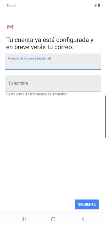 Pulsa Tu nombre e introduce el nombre del remitente. Pulsa Tu nombre e introduce el nombre del remitente.