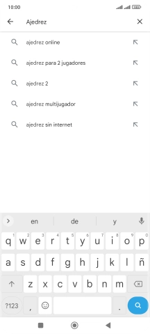 Introduce el nombre del tema o de la app y pulsa el icono de búsqueda. Introduce el nombre del tema o de la app y pulsa el icono de búsqueda.