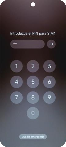 Si lo solicita el teléfono, introduce el código PIN y pulsa la flecha hacia la derecha.