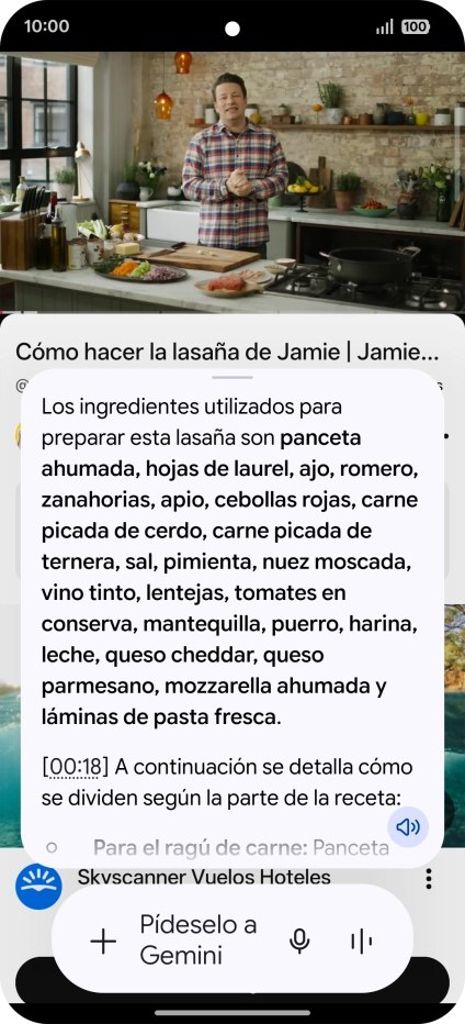 La respuesta de Gemini a tu pregunta se visualiza ahora en la pantalla. La respuesta de Gemini a tu pregunta se visualiza ahora en la pantalla.