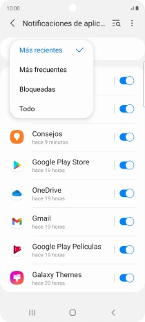 Pulsa el ajuste deseado. Pulsa el ajuste deseado.