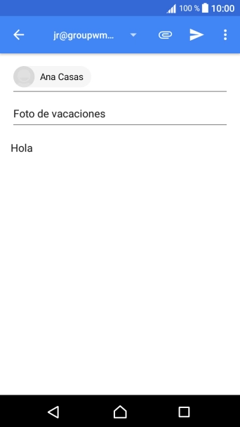 Pulsa el icono de anexos. Pulsa el icono de anexos.