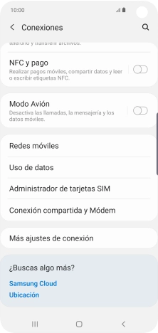 Pulsa Conexión compartida y Módem. Pulsa Conexión compartida y Módem.
