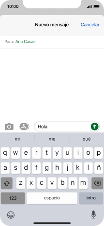 Pulsa el icono de enviar. Pulsa el icono de enviar.