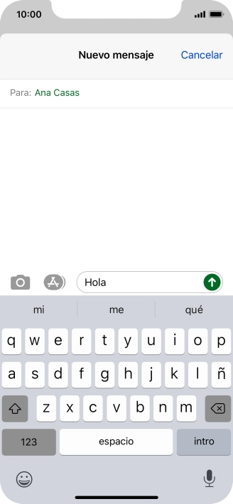 Pulsa el icono de enviar. Pulsa el icono de enviar.