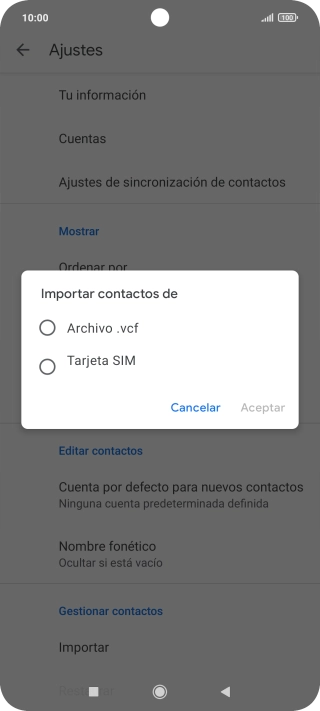 Pulsa el nombre de la tarjeta SIM. Pulsa el nombre de la tarjeta SIM.