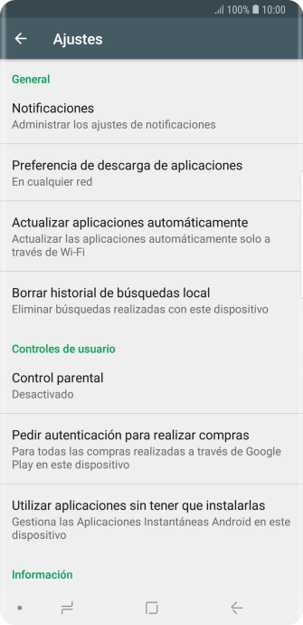 Pulsa Actualizar aplicaciones automáticamente. Pulsa Actualizar aplicaciones automáticamente.