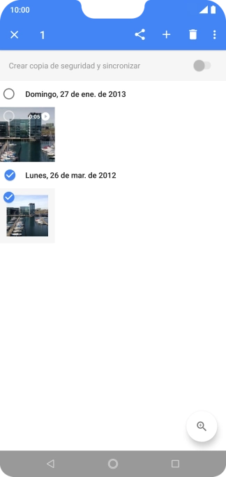 Pulsa las fotografías o los videoclips deseados para añadirlos. Pulsa las fotografías o los videoclips deseados para añadirlos.