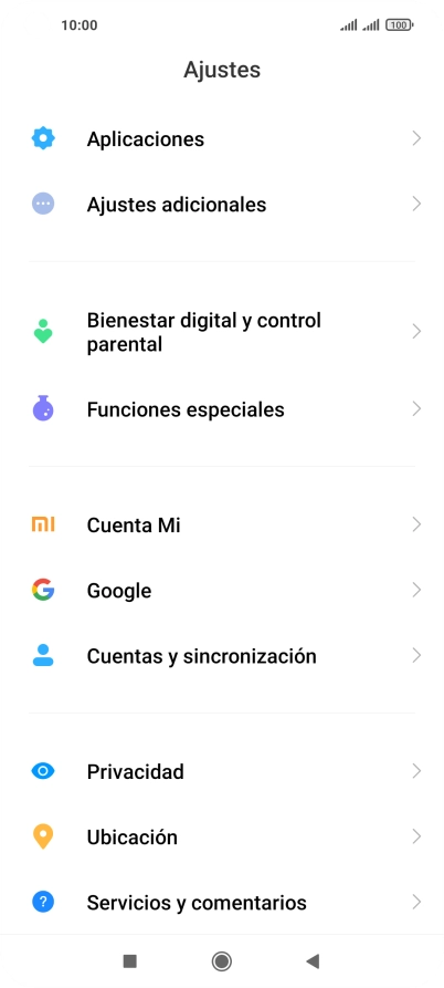 Pulsa Cuentas y sincronización. Pulsa Cuentas y sincronización.