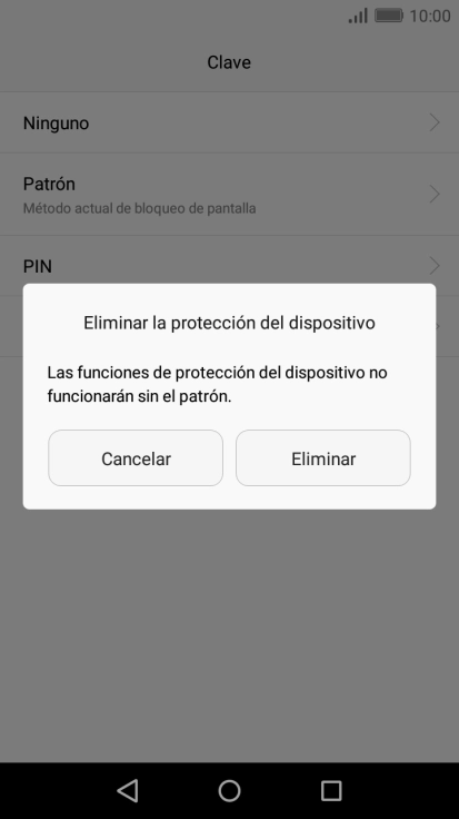 Pulsa Eliminar.