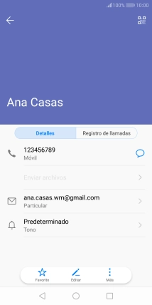 Pulsa el número de teléfono.