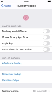 Pulsa Desactivar código e introduce el código de seguridad. Pulsa Desactivar código e introduce el código de seguridad.