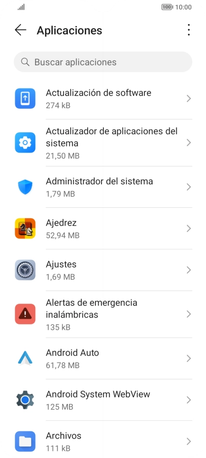 Pulsa la app deseada.