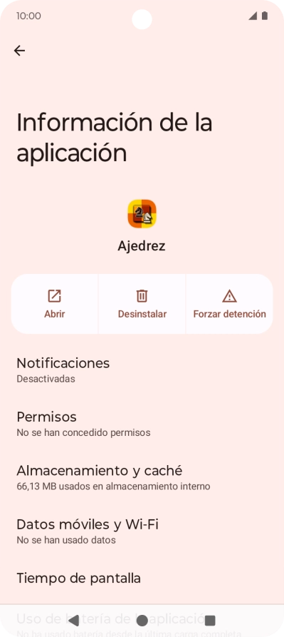 Pulsa Almacenamiento y caché. Pulsa Almacenamiento y caché.