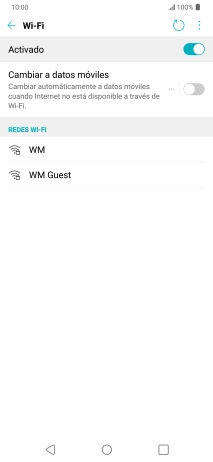 Pulsa la red wifi deseada.