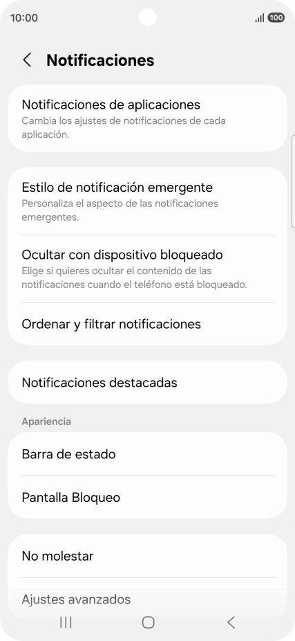 Pulsa Notificaciones de aplicaciones. Pulsa Notificaciones de aplicaciones.