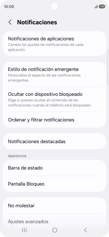Pulsa Notificaciones de aplicaciones. Pulsa Notificaciones de aplicaciones.