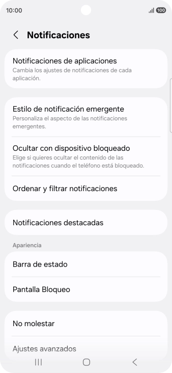 Pulsa Notificaciones de aplicaciones. Pulsa Notificaciones de aplicaciones.