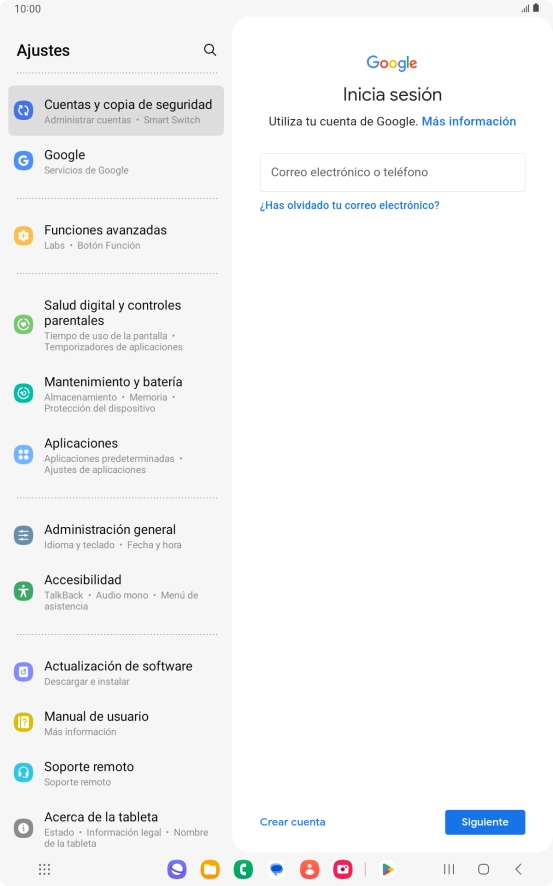 Si no tienes una cuenta de Google, pulsa Crear cuenta y sigue las indicaciones de la pantalla para ver cómo crear una cuenta nueva. Si no tienes una cuenta de Google, pulsa Crear cuenta y sigue las indicaciones de la pantalla para ver cómo crear una cuenta nueva.