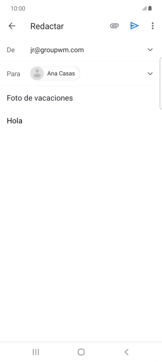 Pulsa el icono de anexos. Pulsa el icono de anexos.