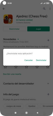Pulsa Desinstalar.