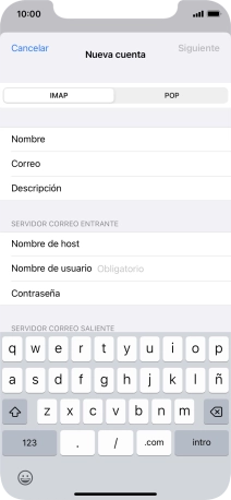 Pulsa Nombre de usuario e introduce el nombre de usuario de tu cuenta de correo electrónico. Pulsa Nombre de usuario e introduce el nombre de usuario de tu cuenta de correo electrónico.