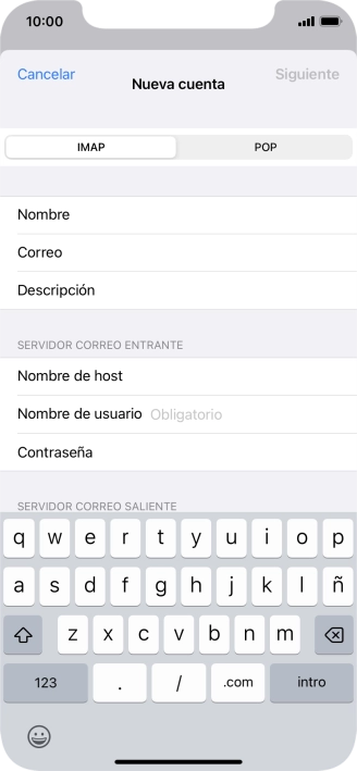 Pulsa Nombre de usuario e introduce el nombre de usuario de tu cuenta de correo electrónico. Pulsa Nombre de usuario e introduce el nombre de usuario de tu cuenta de correo electrónico.