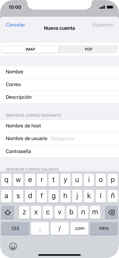 Pulsa Nombre de usuario e introduce el nombre de usuario de tu cuenta de correo electrónico. Pulsa Nombre de usuario e introduce el nombre de usuario de tu cuenta de correo electrónico.