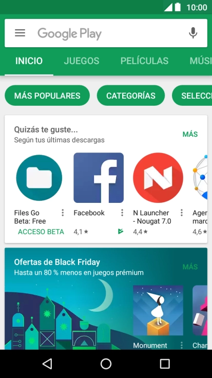 Desliza el dedo hacia la derecha desde la parte izquierda de la pantalla. Desliza el dedo hacia la derecha desde la parte izquierda de la pantalla.