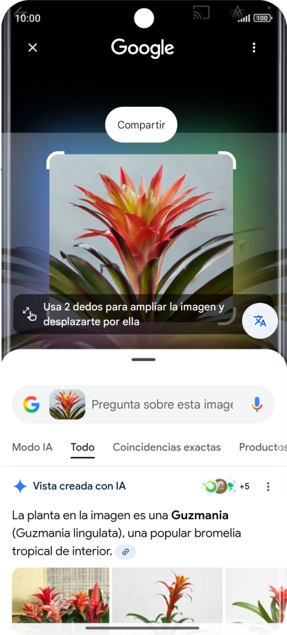 Sigue las indicaciones de la pantalla para utilizar los resultados de búsqueda. Sigue las indicaciones de la pantalla para utilizar los resultados de búsqueda.