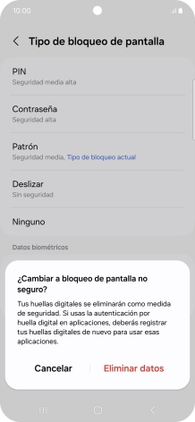 Pulsa Eliminar datos. Pulsa Eliminar datos.